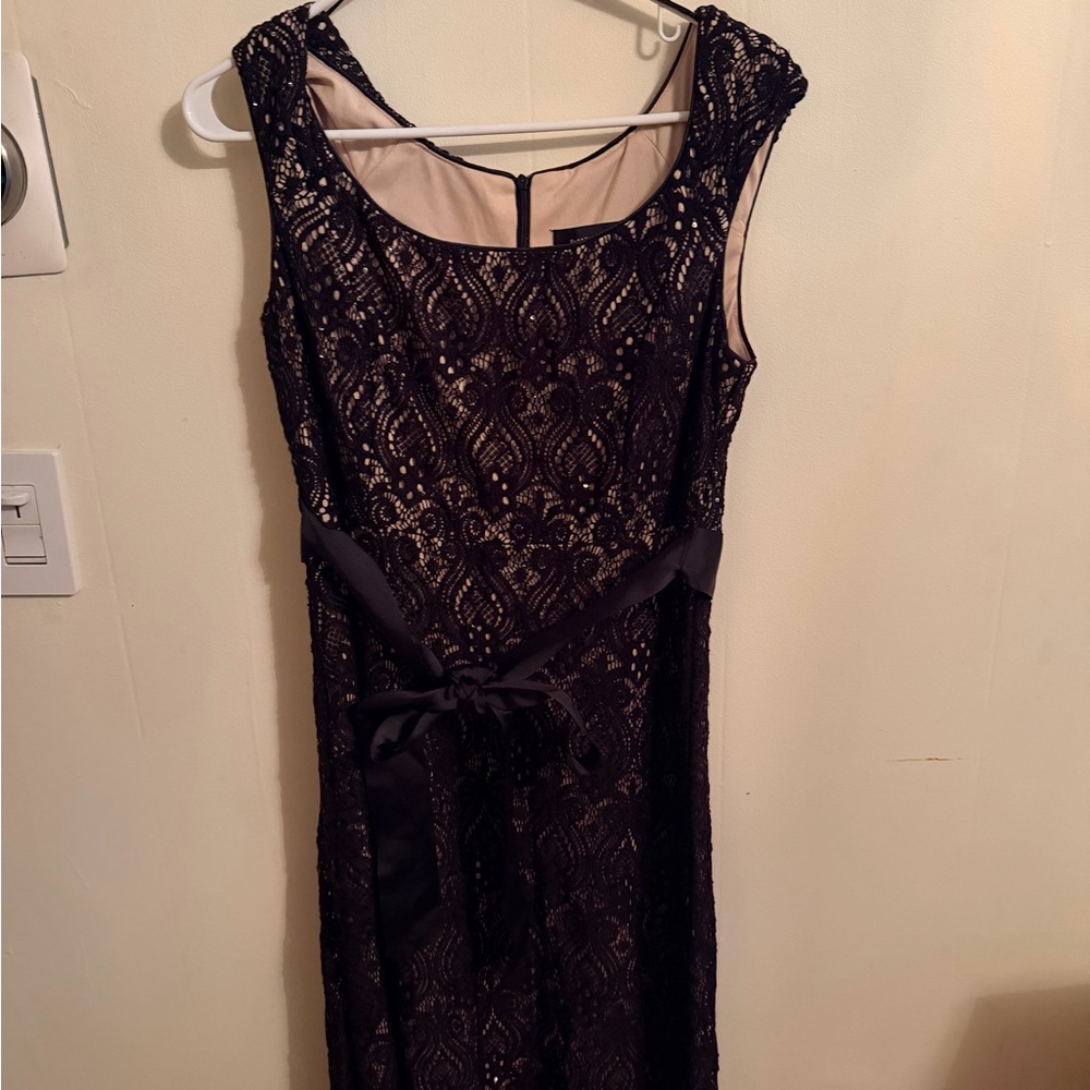 R&M Richards Black Lace Midi Dress